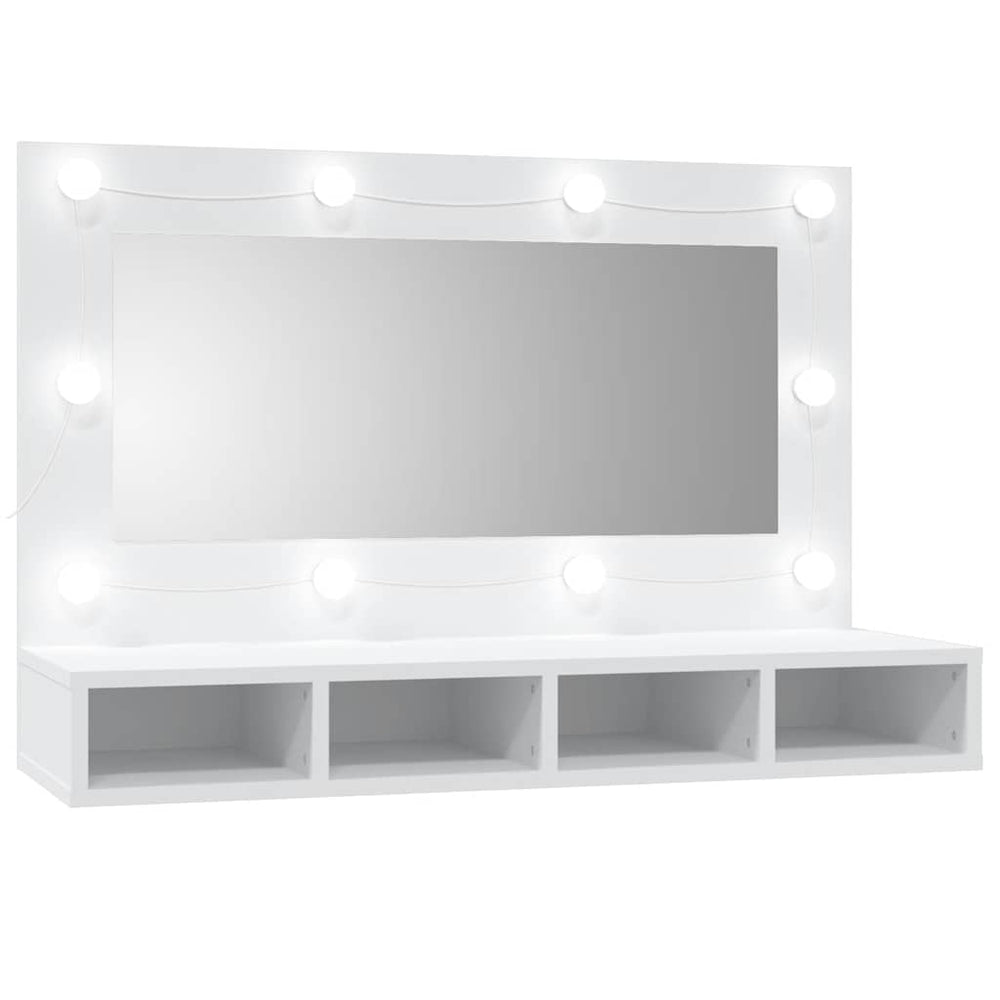 LED Spiegelschrank Weiß 90x62 cm