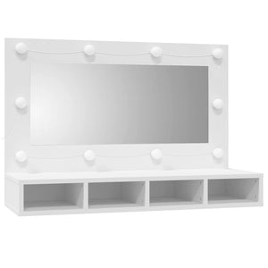 LED Spiegelschrank Weiß 90x62 cm