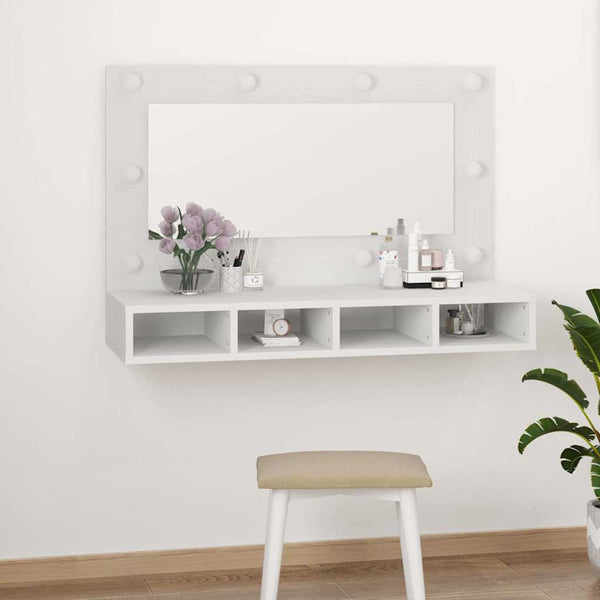 LED Spiegelschrank Weiß 90x62 cm