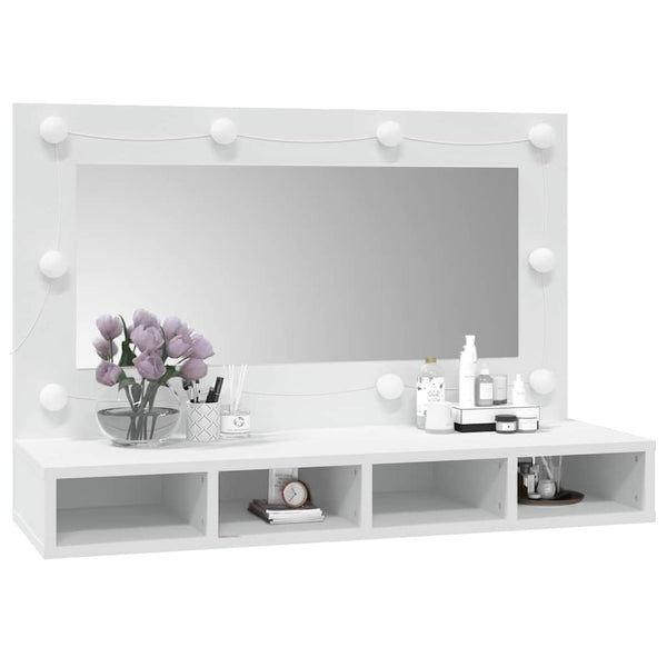 LED Spiegelschrank Weiß 90x62 cm