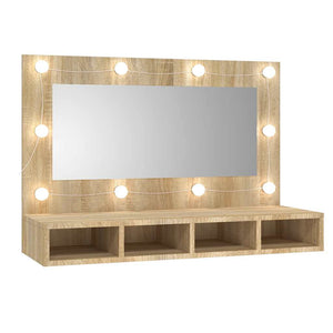 LED Spiegelschrank Sonoma-Eiche 90cm