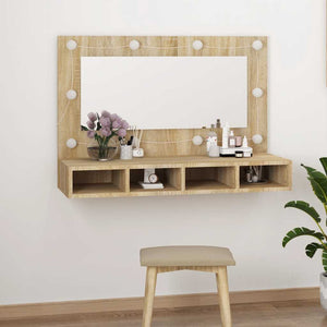 LED Spiegelschrank Sonoma-Eiche 90cm