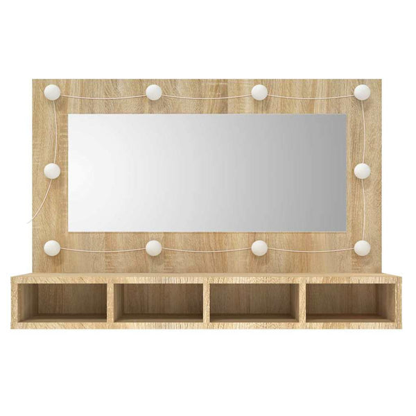 LED Spiegelschrank Sonoma-Eiche 90cm