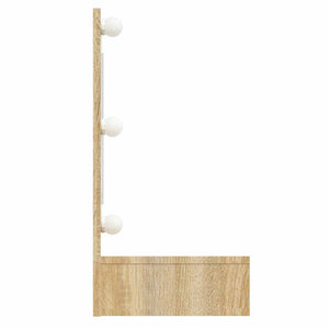 LED Spiegelschrank Sonoma-Eiche 90cm