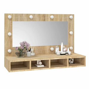 LED Spiegelschrank Sonoma-Eiche 90cm