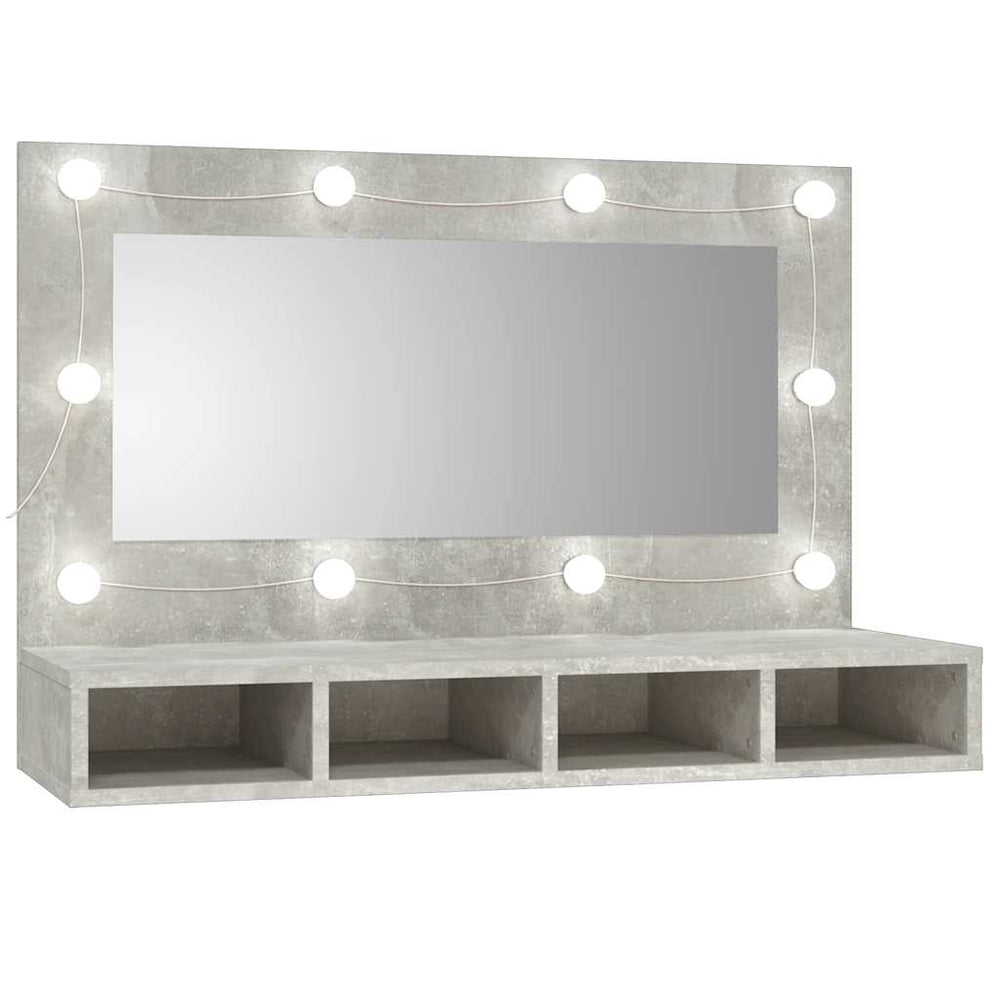 LED Spiegelschrank Betongrau 90cm