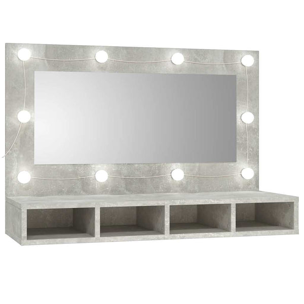 LED Spiegelschrank Betongrau 90cm