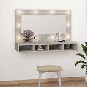 LED Spiegelschrank Betongrau 90cm