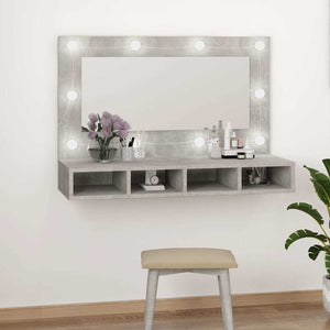 LED Spiegelschrank Betongrau 90cm