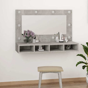 LED Spiegelschrank Betongrau 90cm