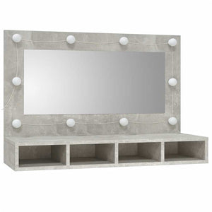 LED Spiegelschrank Betongrau 90cm