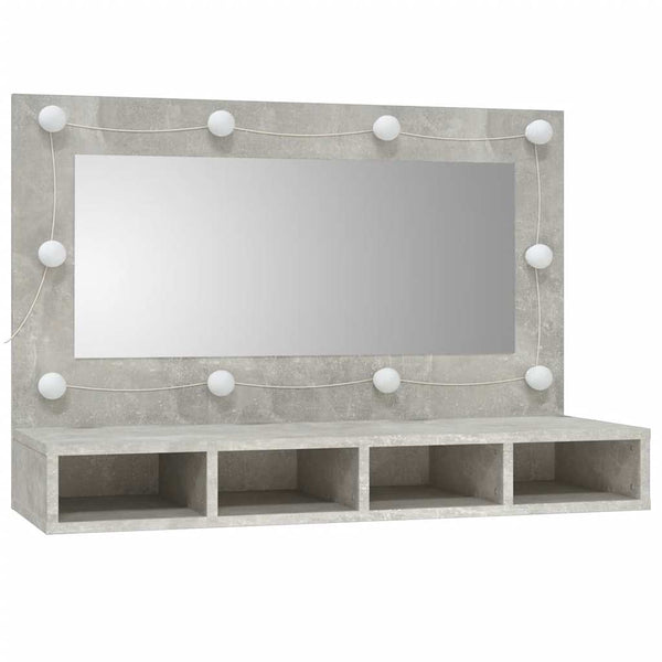 LED Spiegelschrank Betongrau 90cm