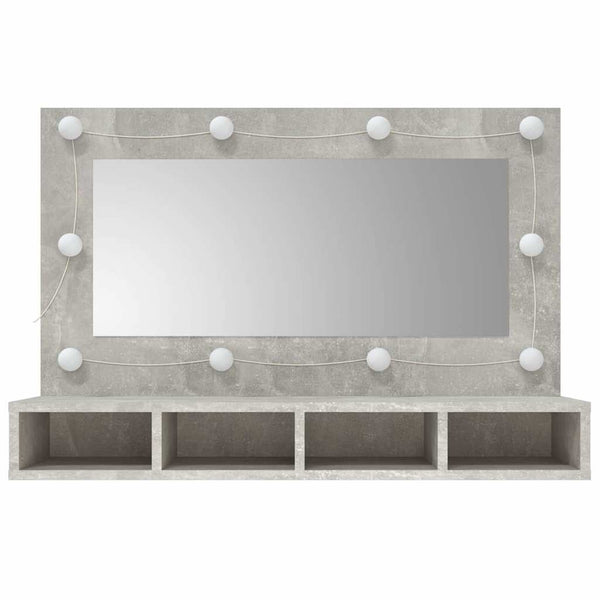 LED Spiegelschrank Betongrau 90cm