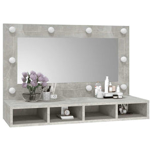 LED Spiegelschrank Betongrau 90cm