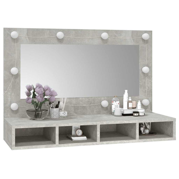 LED Spiegelschrank Betongrau 90cm