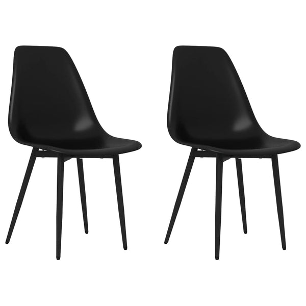 Schwarze Esszimmerstühle 2er Set