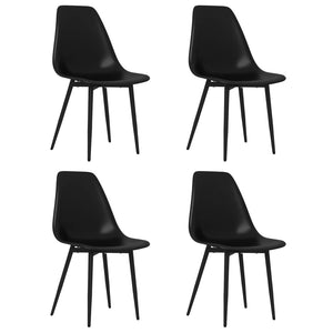 Schwarze Esszimmerstühle 4er Set