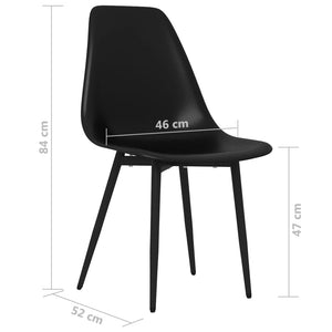 Schwarze Esszimmerstühle 4er Set