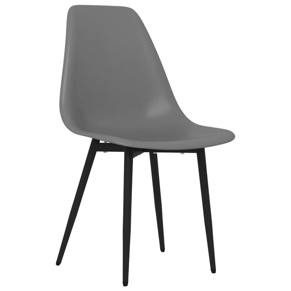 vidaXL Chaises de salle à manger 4 pcs Gris PP