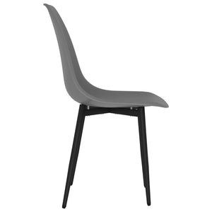vidaXL Chaises de salle à manger 4 pcs Gris PP