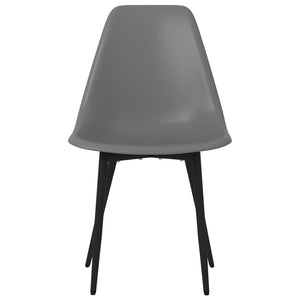 vidaXL Chaises de salle à manger 4 pcs Gris PP