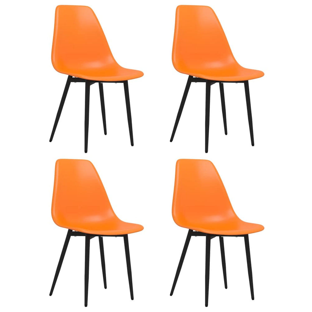 Orange Esszimmerstühle 4er Set