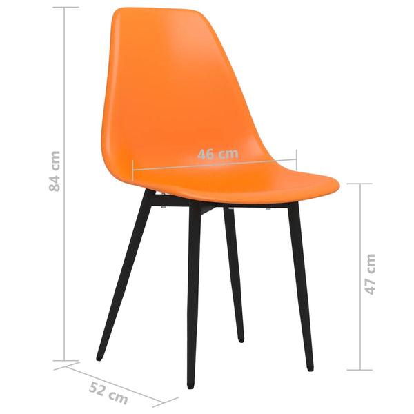 Orange Esszimmerstühle 4er Set