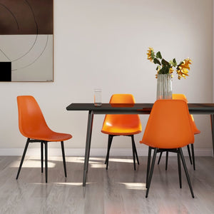 Orange Esszimmerstühle 4er Set