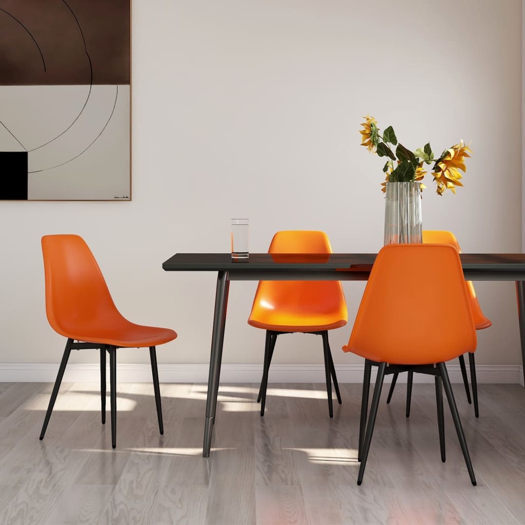Orange Esszimmerstühle 4er Set