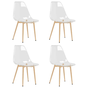vidaXL Dining Chairs 4 pcs Transparent PET