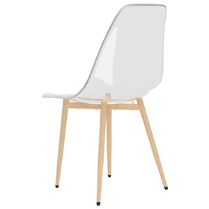 vidaXL Dining Chairs 4 pcs Transparent PET