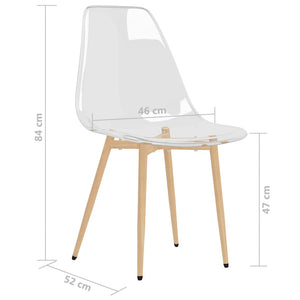 vidaXL Dining Chairs 4 pcs Transparent PET