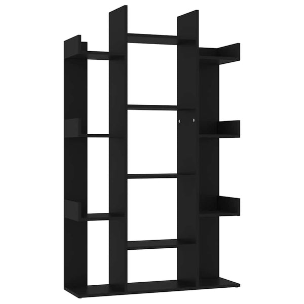 Schwarzes Bücherregal 86x25,5x140 cm
