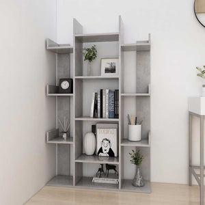 Betongraues Bücherregal, 86x25,5x140 cm