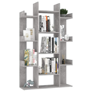 Betongraues Bücherregal, 86x25,5x140 cm