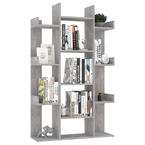 Betongraues Bücherregal, 86x25,5x140 cm