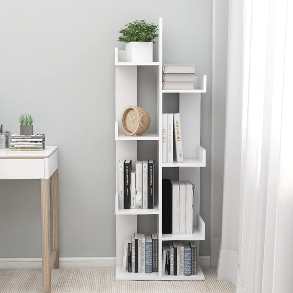 Weißes Bücherregal 48x25,5x140 cm