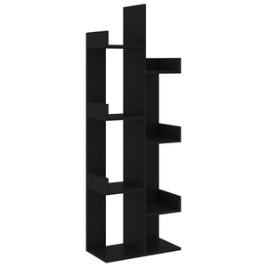 Schwarzes Bücherregal 48x25,5x140 cm