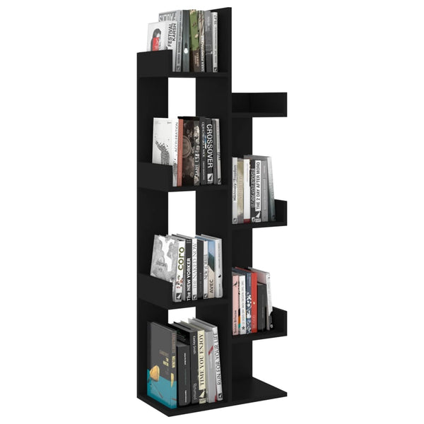 Schwarzes Bücherregal 48x25,5x140 cm