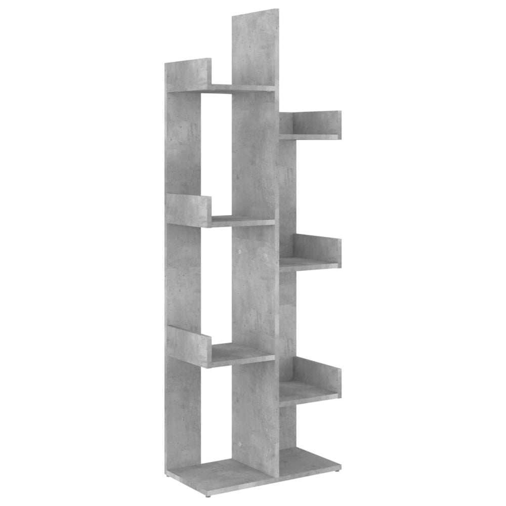Betongraues Bücherregal, 140 cm hoch