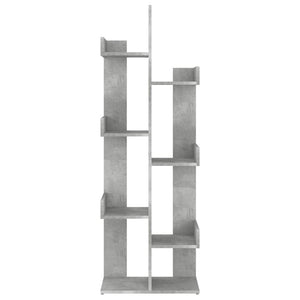 Betongraues Bücherregal, 140 cm hoch