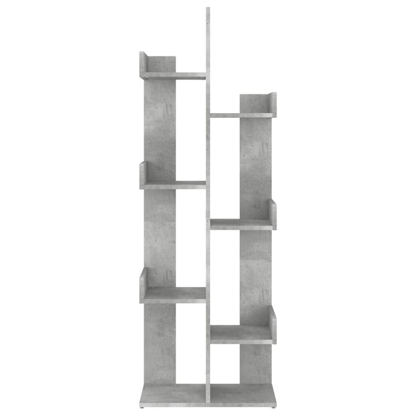 Betongraues Bücherregal, 140 cm hoch