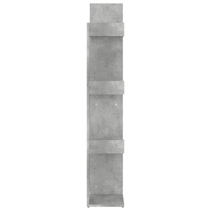 Betongraues Bücherregal, 140 cm hoch