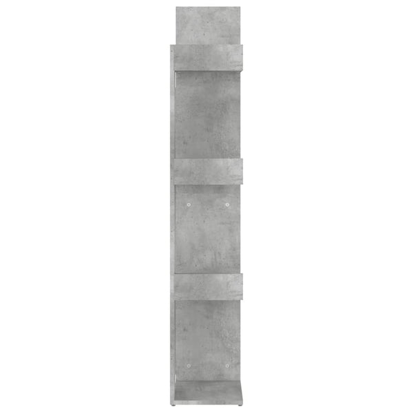 Betongraues Bücherregal, 140 cm hoch