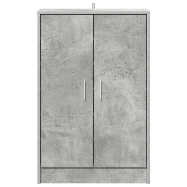 Betongrauer Schuhschrank 60x35x92 cm