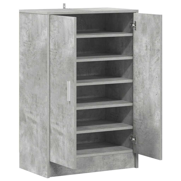 Betongrauer Schuhschrank 60x35x92 cm