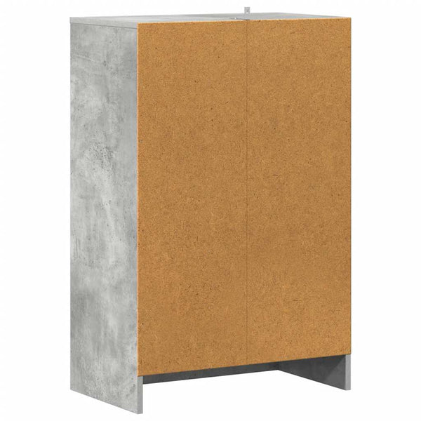 Betongrauer Schuhschrank 60x35x92 cm