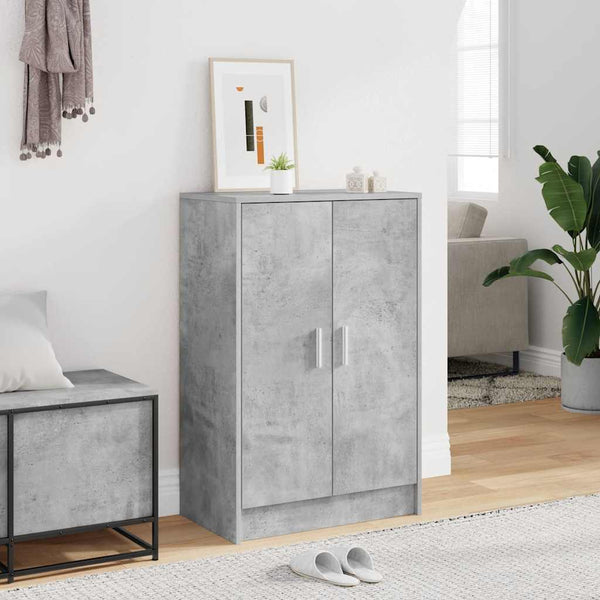 Betongrauer Schuhschrank 60x35x92 cm