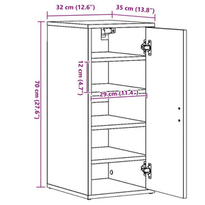 Weißer Schuhschrank 32x35x70 cm