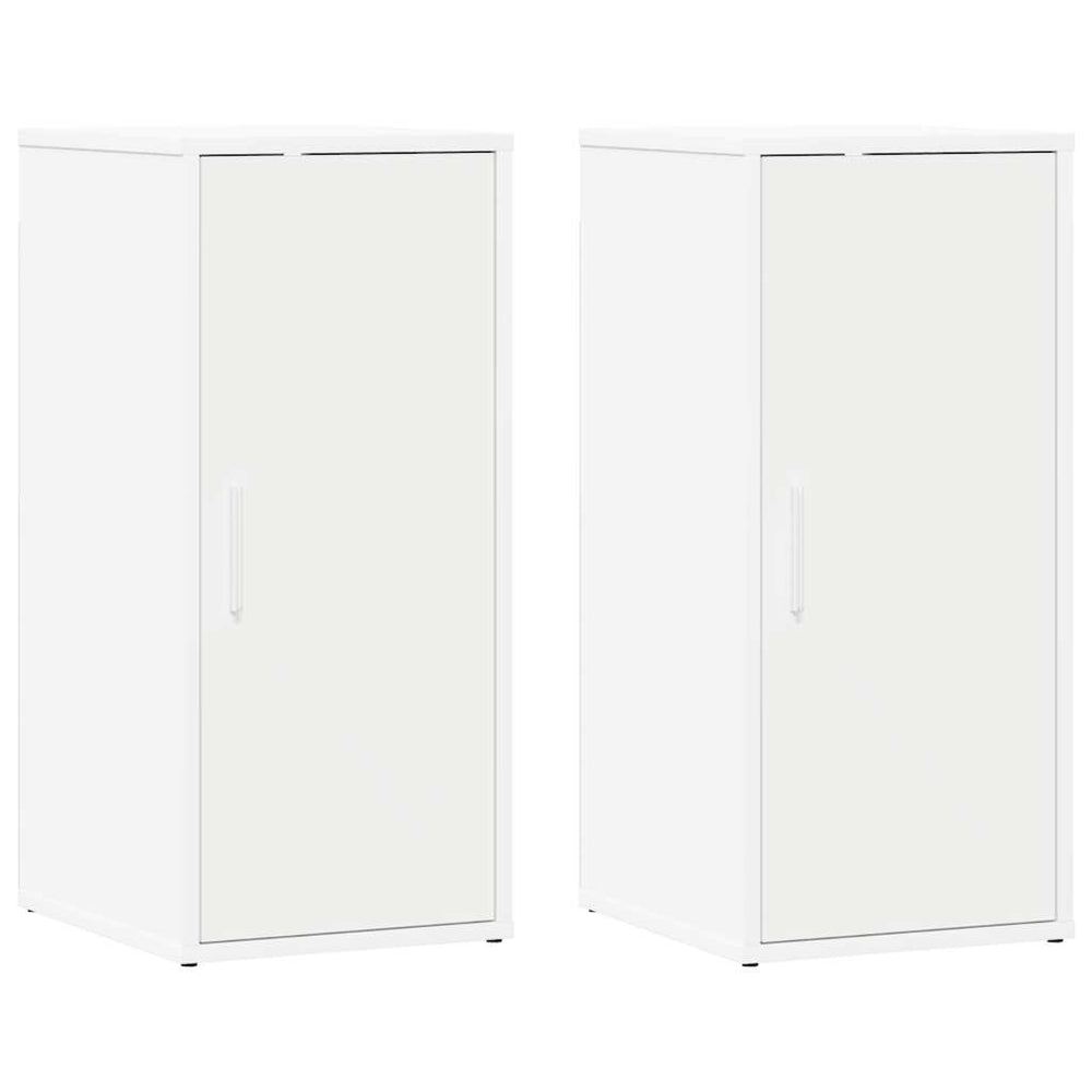 vidaXL Shoe Cabinets 2 pcs White 32x35x70 cm Engineered Wood